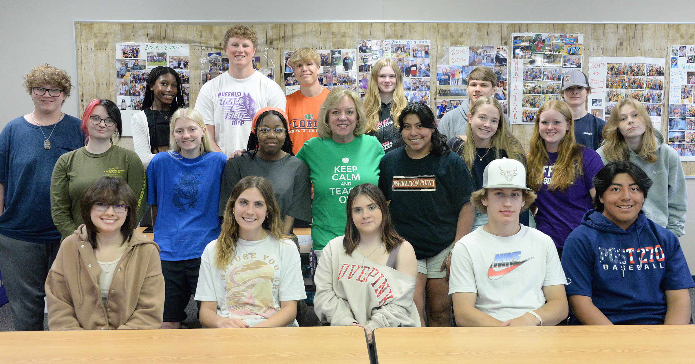 Hulley with her advisory class