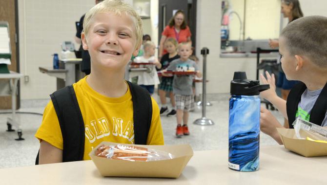 Student at lunch