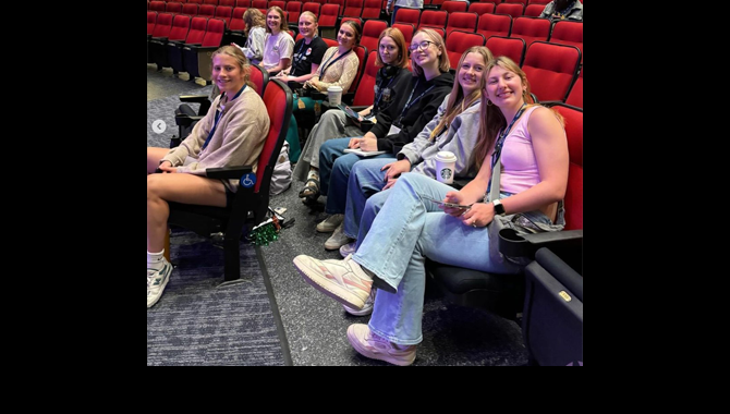 Journalism students in auditorium