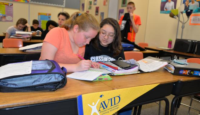 two student working together