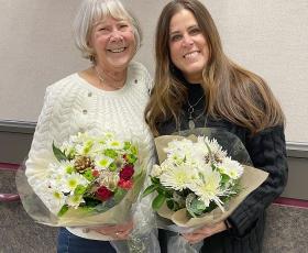 Sue Lee and Melissa Brings after their final meeting